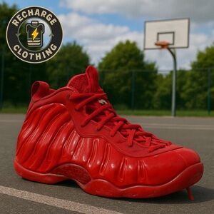 Nike Red Athletic Shoes with Futuristic Design